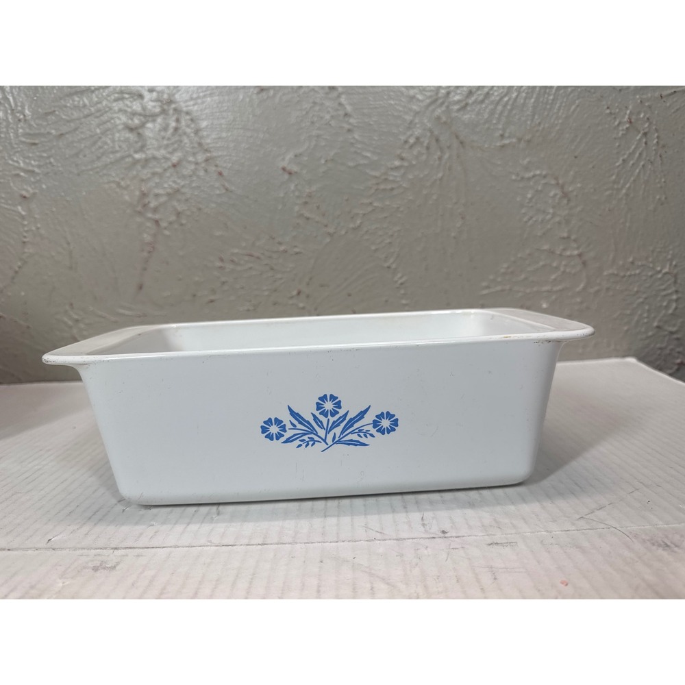 Corning Ware P315B White Blue Floral Loaf Pan 9x5x3‎ Inch Oven Microwave Range